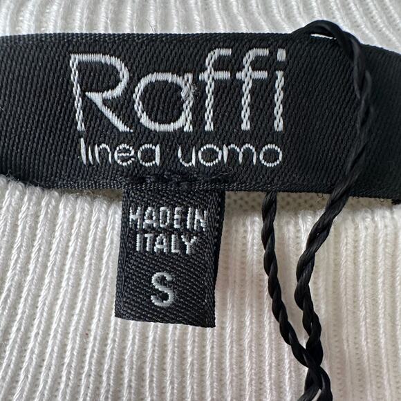 Raffi Linea Uomo Sweater Men’s Small Ivory Long Sleeve Lightweight Pullover New - Picture 7 of 12